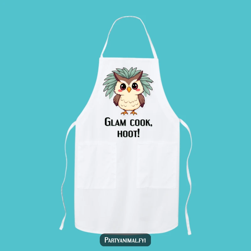 Funny Owl Boa Apron: Cook with Theatrical Flair