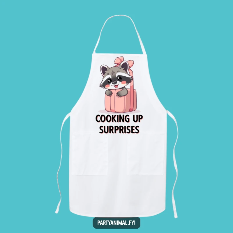 Funny Raccoon Gift Apron: Cook Up Some Fun!