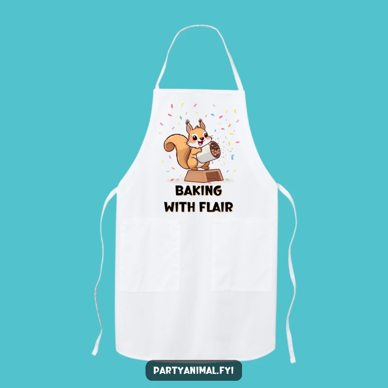 Funny Squirrel Apron: Playful Chef's Cannon Launch Gift