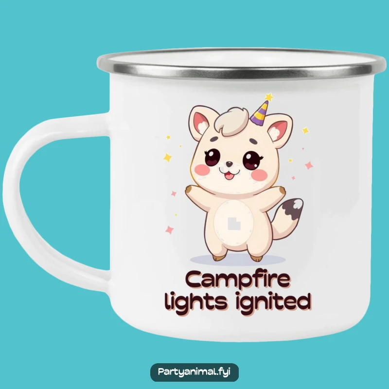 Funny Bouncing Animal Party Lights Camping Mug - Adventure Party Fuel!