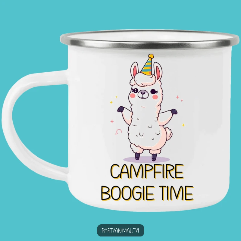 Funny Llama Party Camping Mug - Sparkling Fiesta Adventure Gift