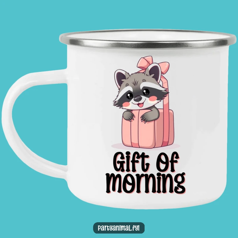 Funny Raccoon Gift Camping Mug: Adventure Fuel with Mischief