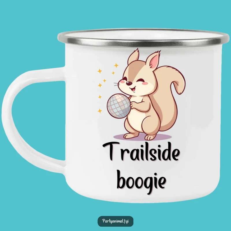 Funny Squirrel Disco Tail Camping Mug - Durable Party Brew Gift
