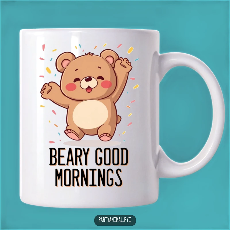 Funny Bear Dancing Mug: Wild Celebration Party Animal, Perfect Funny Gift