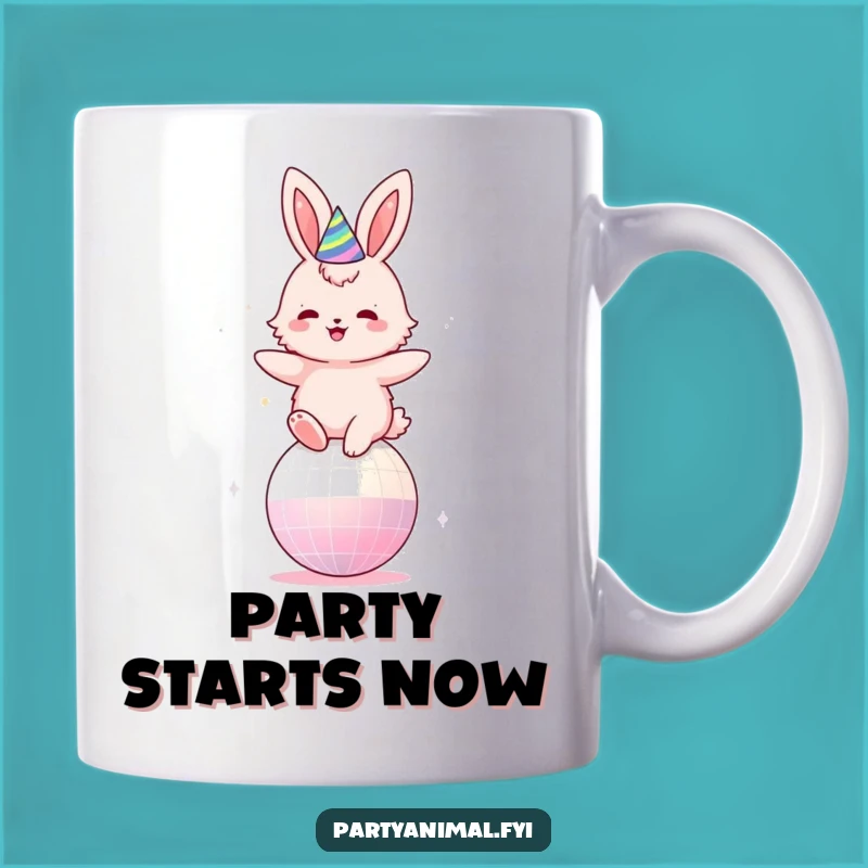 Funny Disco Bunny Mug: Perfect Gift for Party Animals and Fun Lovers