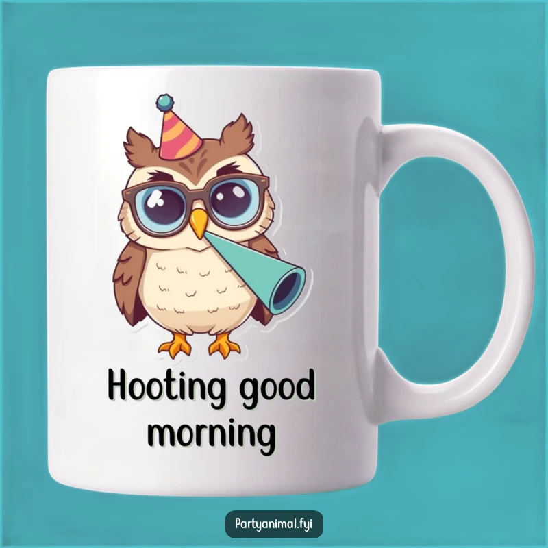 Funny Owl Glasses Party Horn Mug: Wise & Wild Celebration, Perfect Funny Gift!