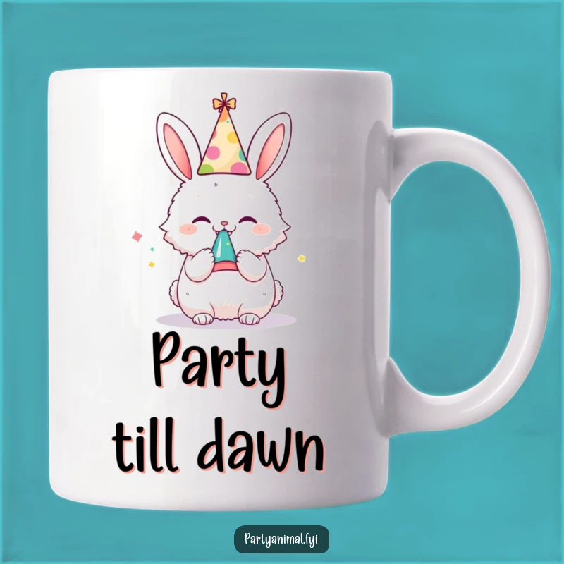 Funny Bunny Bash Mug: Hilarious Party Animal Gift for Joyful Celebrations