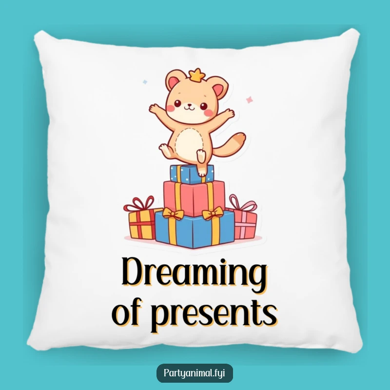 Funny Dancing Animal Presents Pillow: Snuggle Up in Celebration, Perfect Funny Gift!