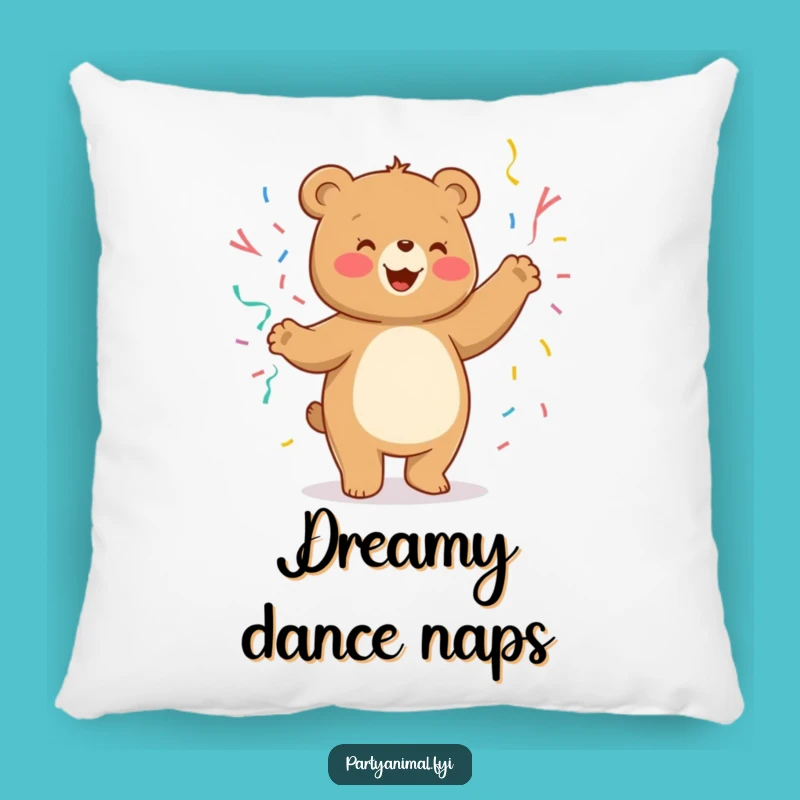 Funny Bear Pillow - Cozy Dance Accent Cushion, Perfect Funny Gift