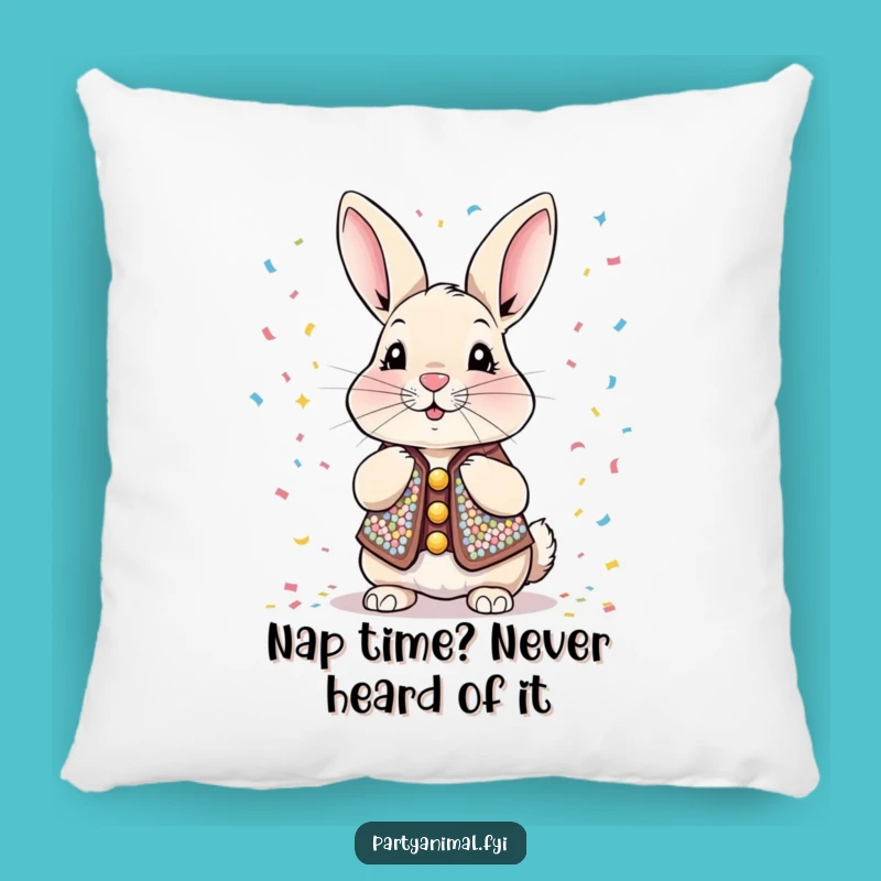 Funny Rabbit Pillow: Cozy Sequined Confetti Blower - Comfort Gift!