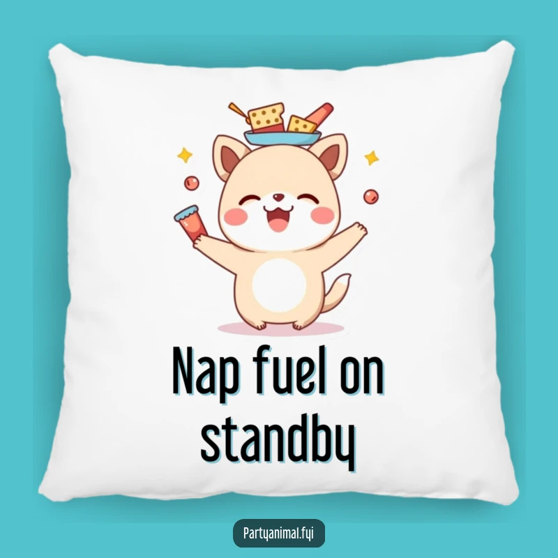 Funny Snack Balancing Animal Pillow - Cozy Comfort for Treat Lovers