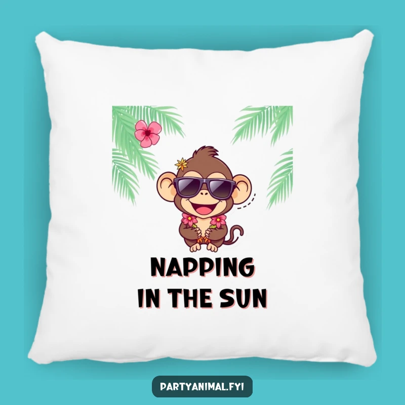 Funny Monkey Pillow - Cozy & Joyful Tropical Accent