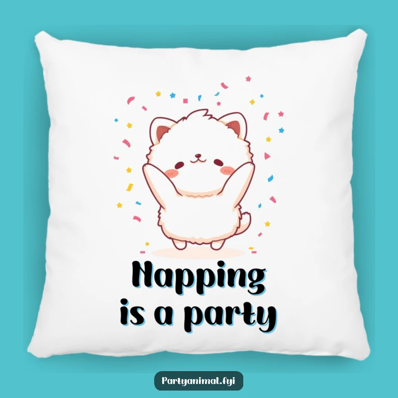 Funny Joyful Animal Confetti Pillow: Snuggle Up in Happiness, Perfect Funny Gift!