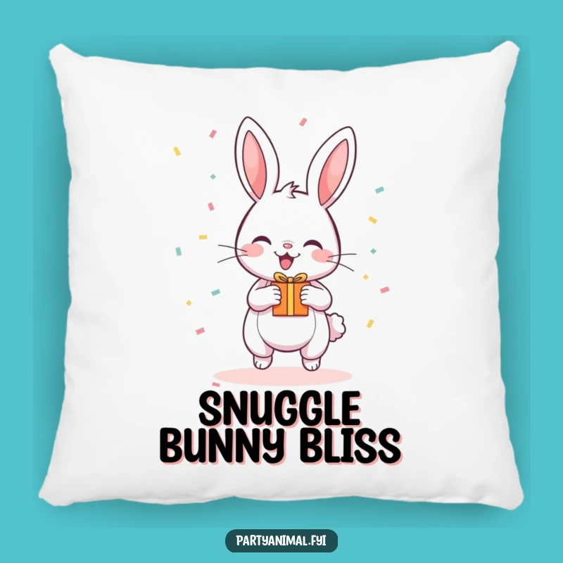 Funny Bunny Pillow - Cozy Confetti Accent Cushion, Perfect Funny Gift