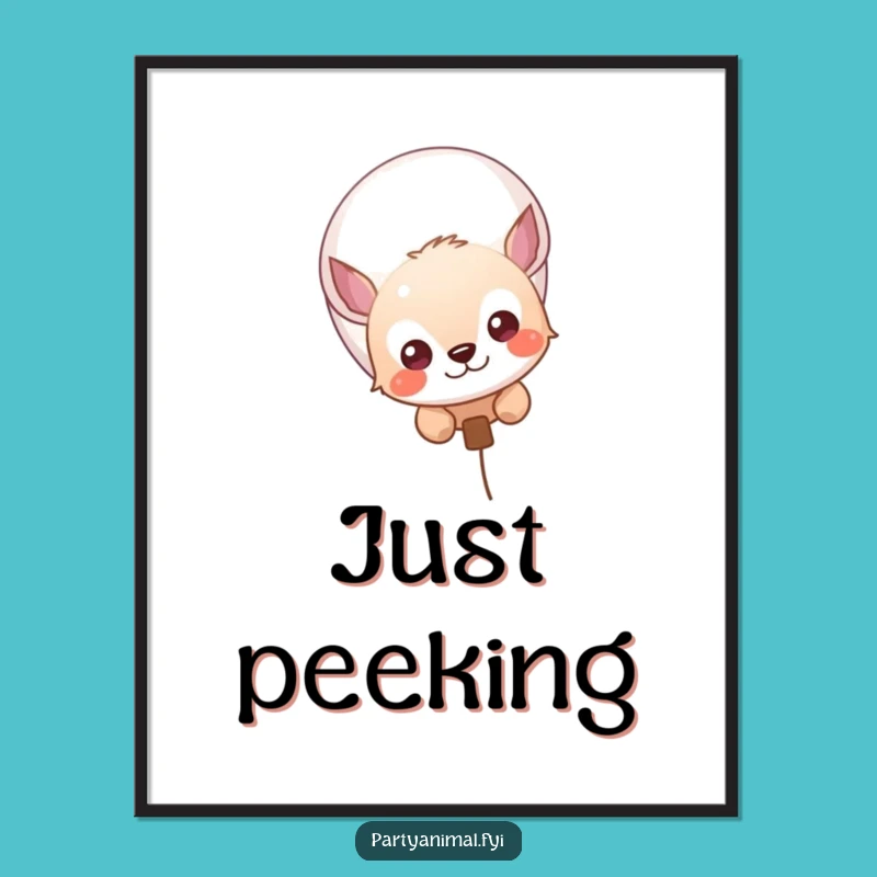 Funny Curious Animal Digital Print: Instant Whimsy for Your Walls