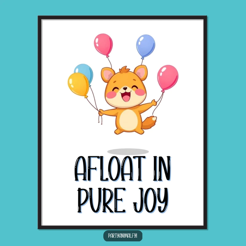 Funny Juggling Animal Art Print: Decorate with this Cheerful Character!