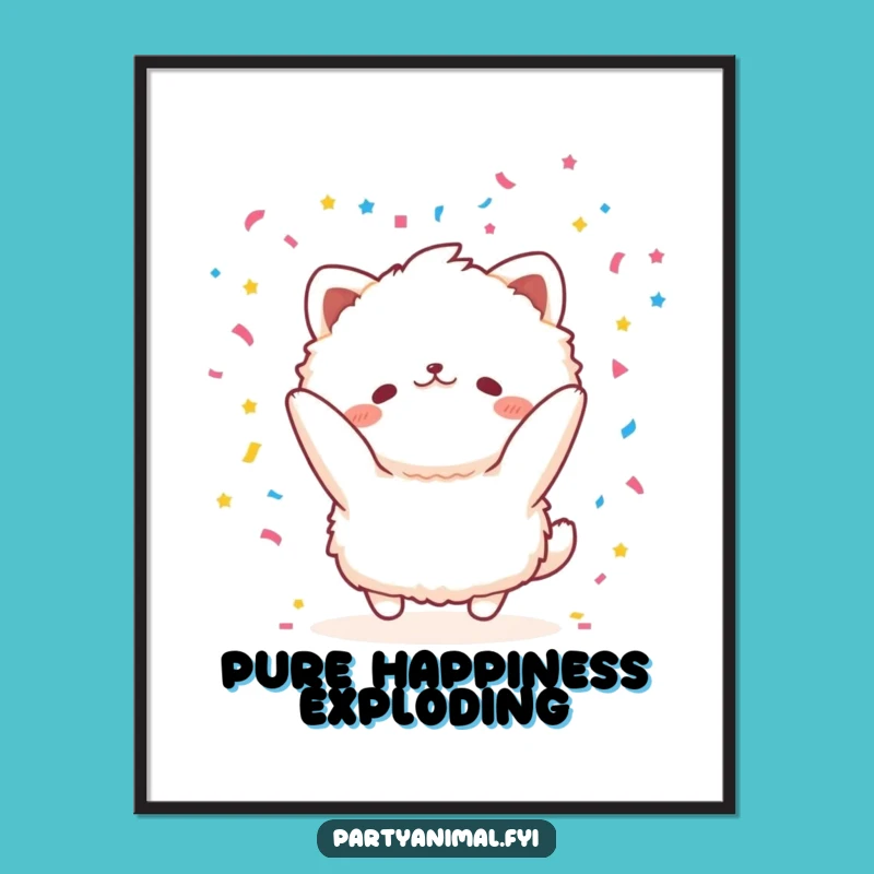 Funny Joyful Animal Confetti Digital Art: Instant Happiness Download, Perfect Funny Gift