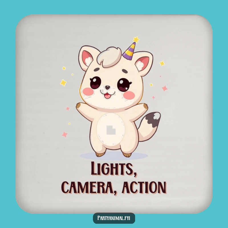 Funny Bouncing Animal Party Lights Coaster - Protect Surfaces with Party Flair!