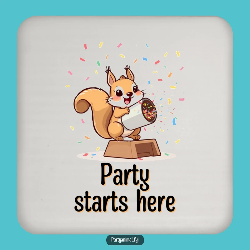 Funny Squirrel Coaster: Playful Cannon Launch Protection Gift