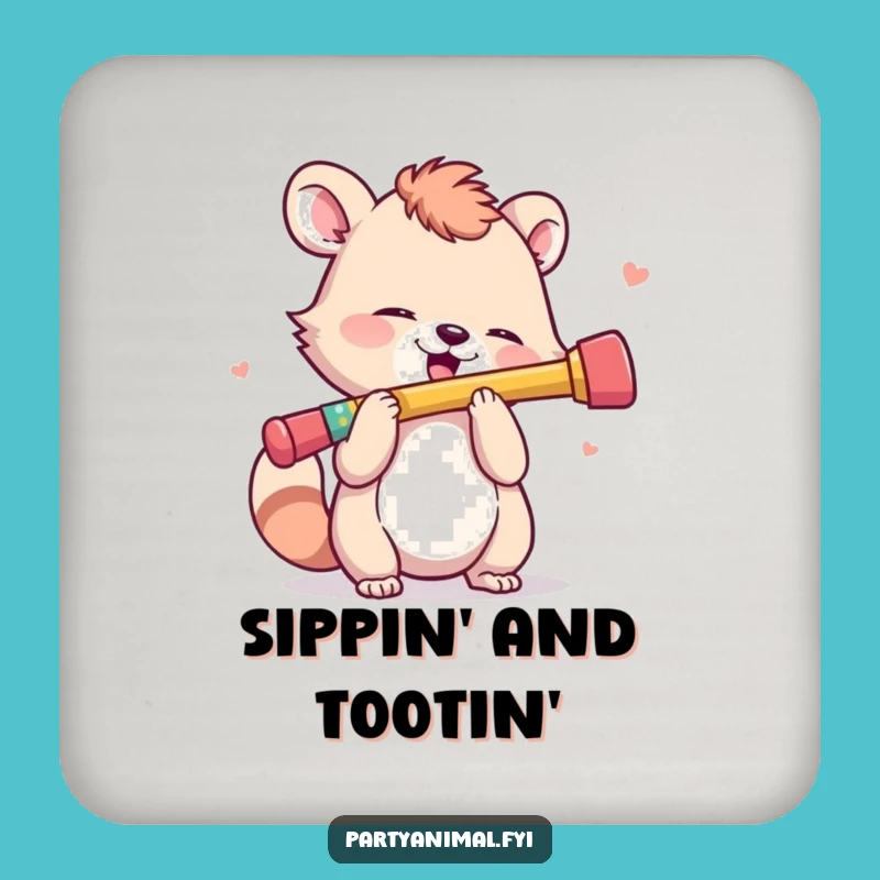 Funny Kazoo Animal Coasters: Sip with Musical Style!
