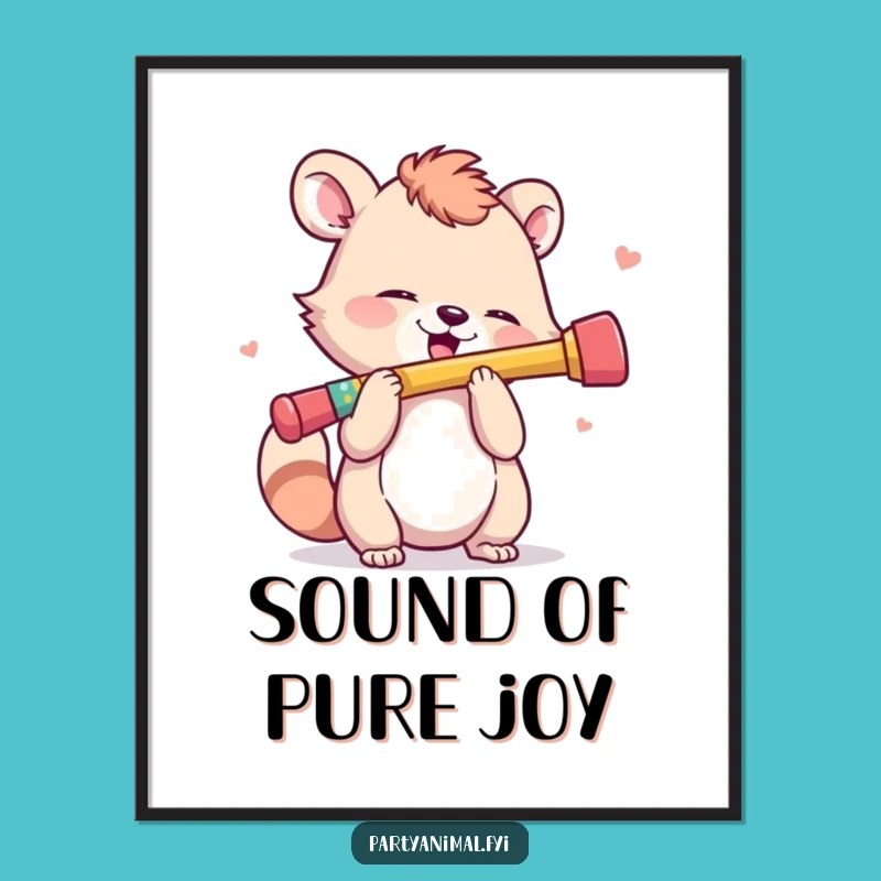 Funny Kazoo Animal Poster: Decorate with this Hilarious Musical Character!