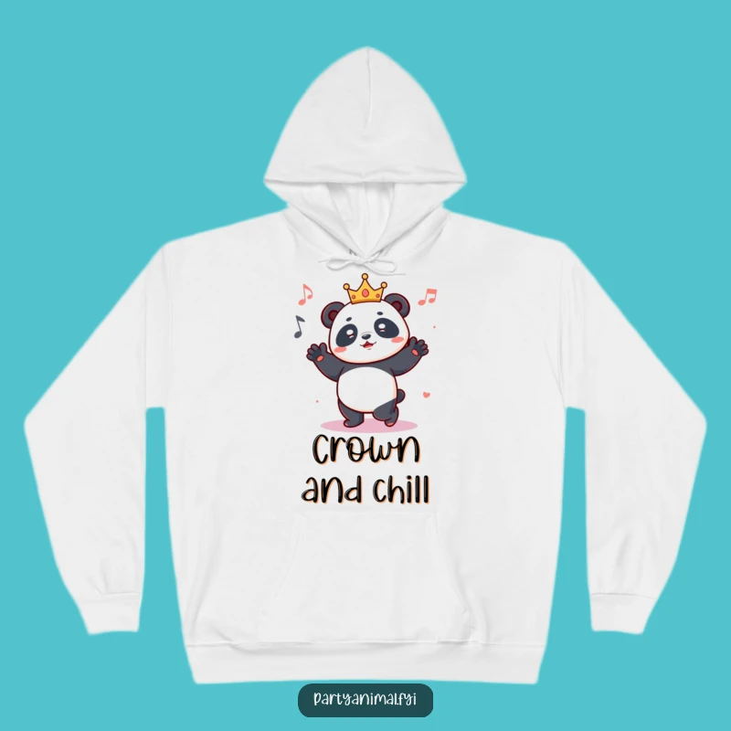 Funny Dancing Panda Crown Hoodie - Cozy & Royal Groovy Gift