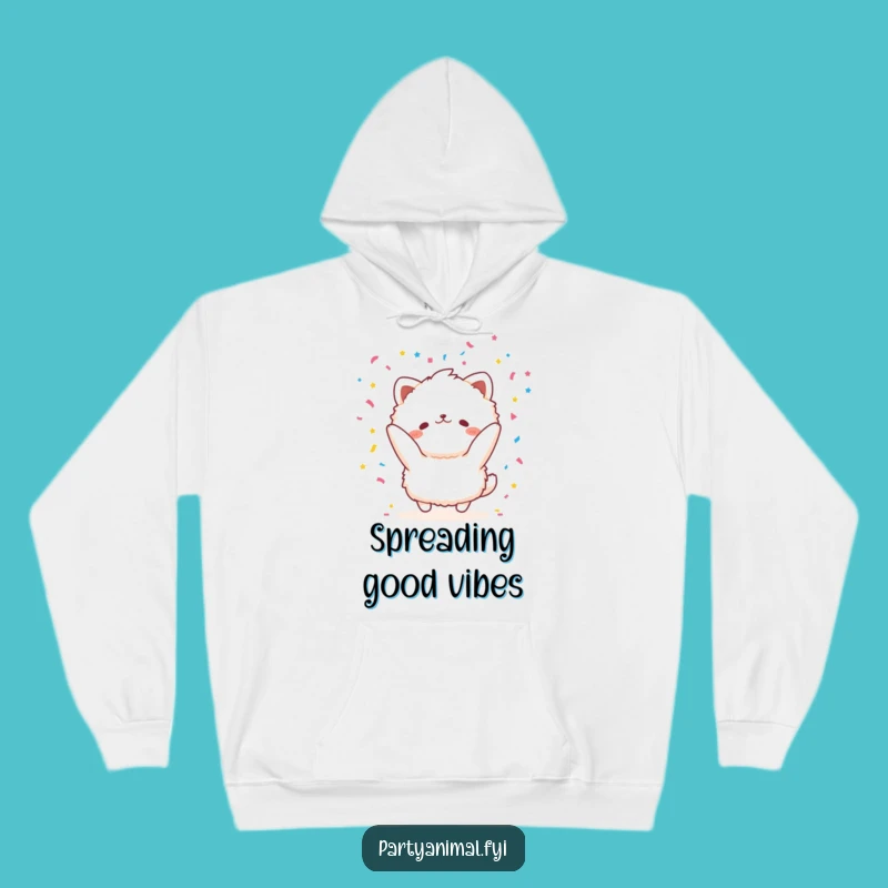 Funny Joyful Animal Confetti Hoodie: Cozy Up in Celebration, Ideal Funny Gift!