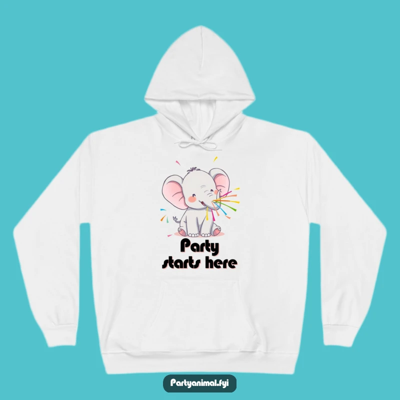 Funny Kawaii Elephant Streamer Hoodie: Cozy Up with Party Vibes!