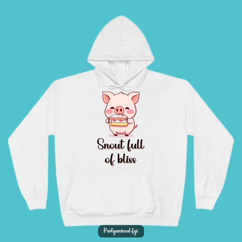 Funny Pig Cake Hoodie: Cozy Blushing Snout Balance Comfort
