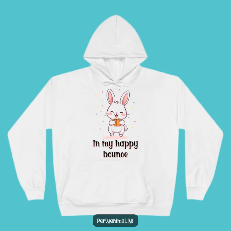 Funny Bunny Party Hoodie - Cozy Confetti Gift Design, Perfect Warm Funny Gift