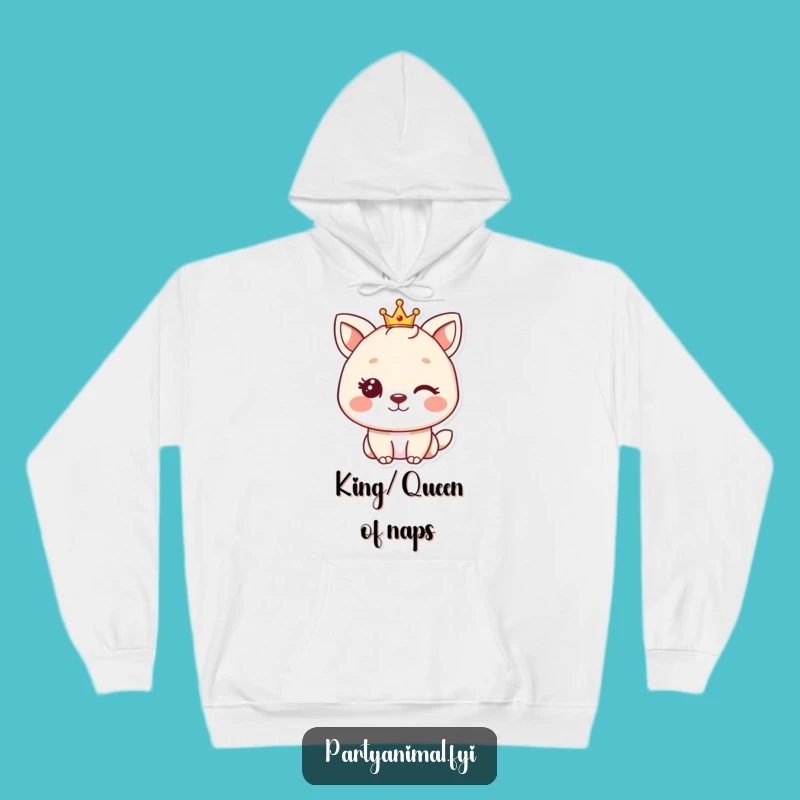 Funny Winking Animal Crown Hoodie - Cozy and Majestic Comfort