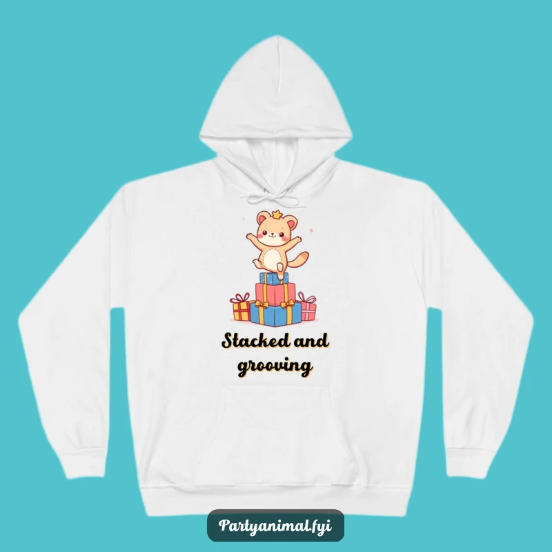 Funny Dancing Animal Presents Hoodie: Cozy Celebration, Ideal Funny Gift!