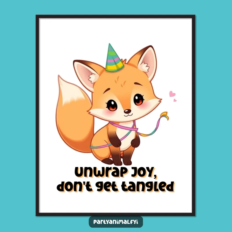 Free Printable Fox Wall Art: Whimsical Streamer Tail Downloadable Decor