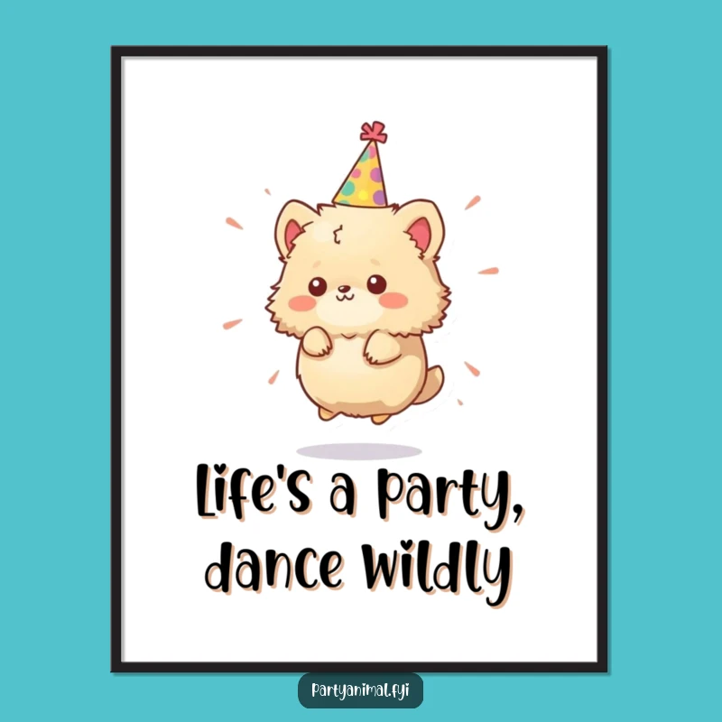 Free Printable Wall Art: Wacky Animal Party Spin! Funny Downloadable Decor Gift