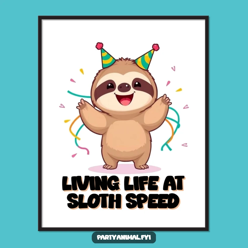 Free Printable Wall Art: Slow Shimmy Sloth, Hilarious Downloadable Decor for Relaxed Vibes