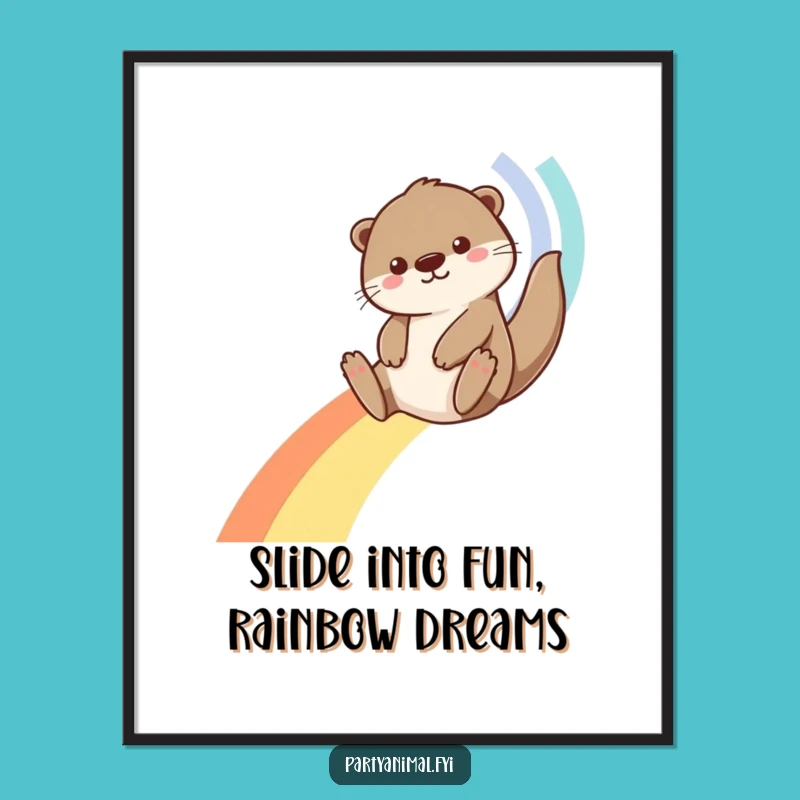 Free Printable Otter Rainbow Art: Hilarious Downloadable Decor for Instant Joyful Vibes
