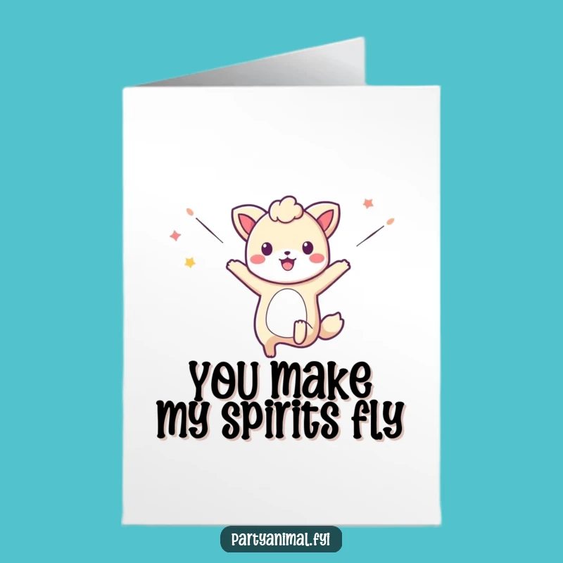 Free Printable Thank You Card: Jumping Animal Streamers, Heartfelt Downloadable Gift