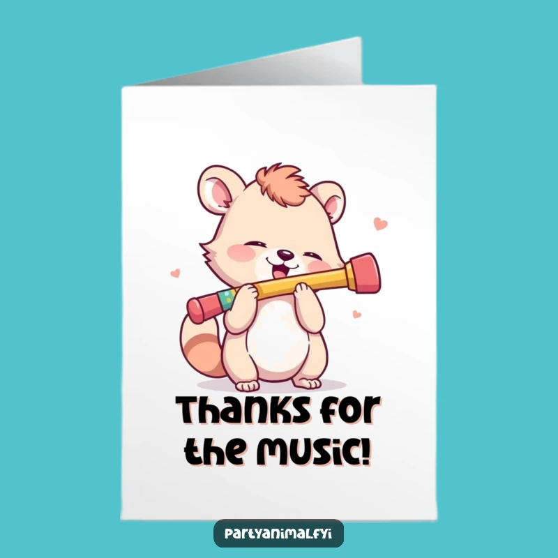 Free Printable Thank You Card: Kazoo Thanks! Downloadable & Funny Gift