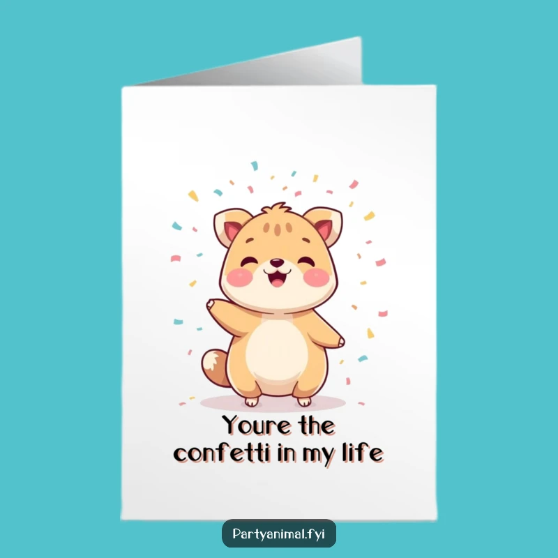Free Printable Thank You Card: Juggling Animal Confetti, Grateful Downloadable Gift