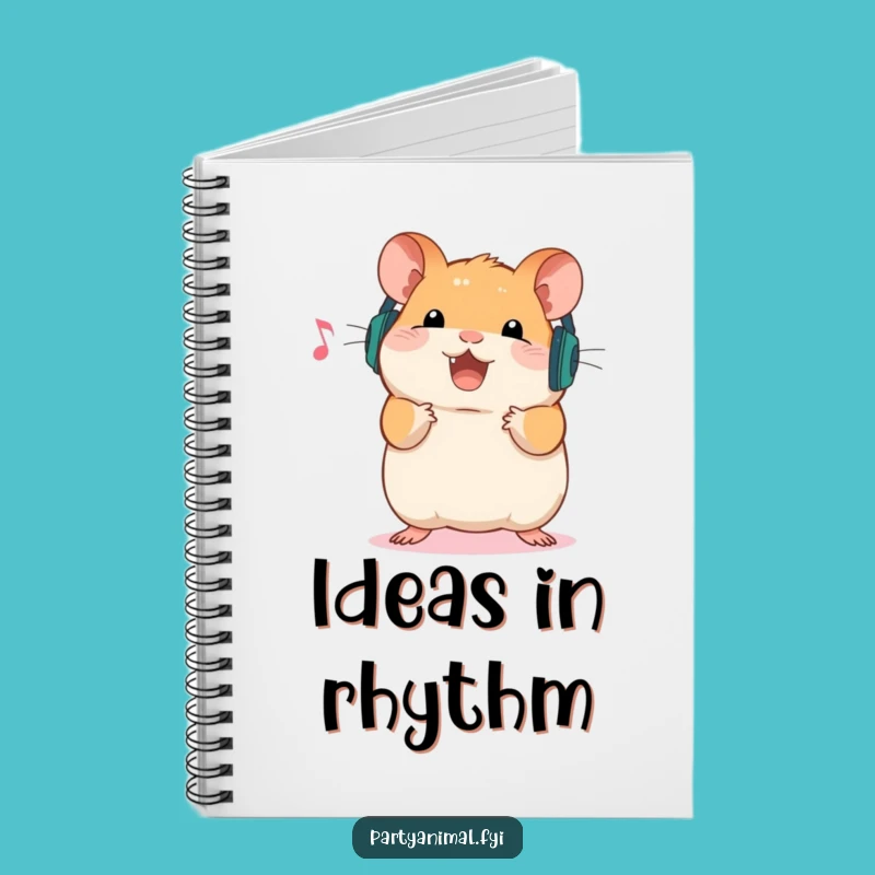 Funny Hamster Notebook: DJ Headphones - Music Journal Gift!
