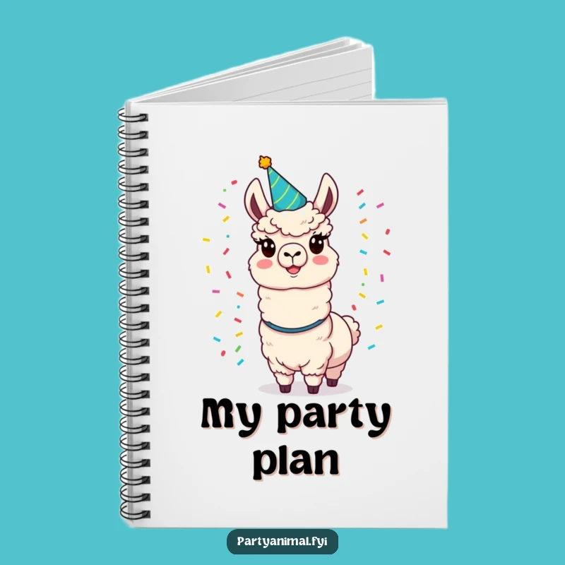 Funny Llama Party Notebook: Jot Down Fun with a Juggling Confetti Llama
