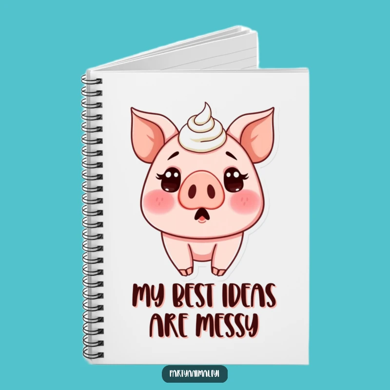 Funny Pig Frosting Notebook - Hilarious Journal for Notes & Ideas