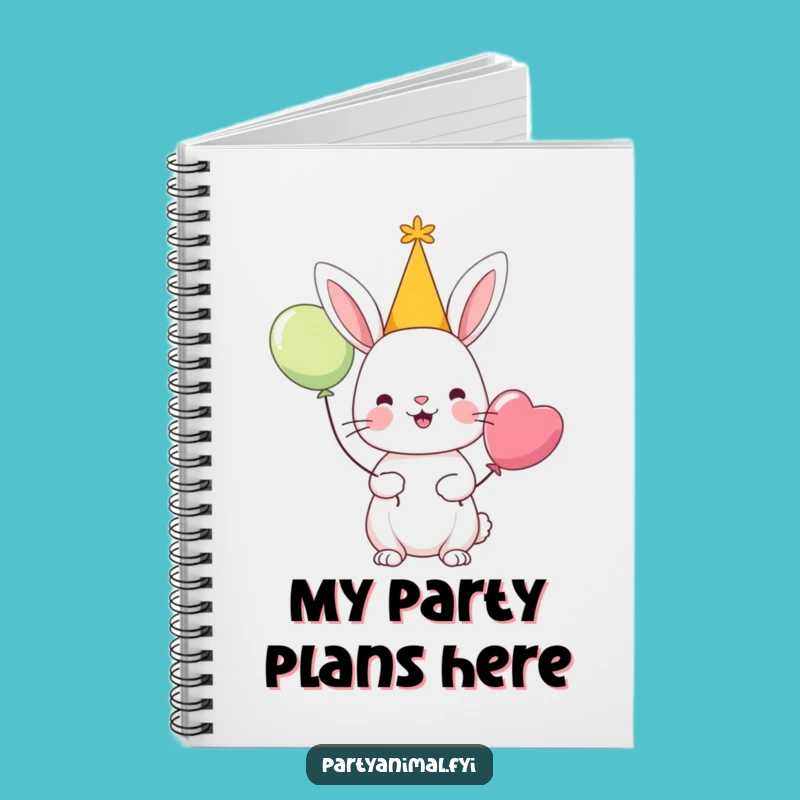 Funny Rabbit Party Notebook: Cheerful Character Cover, Hilarious Journal for Planners