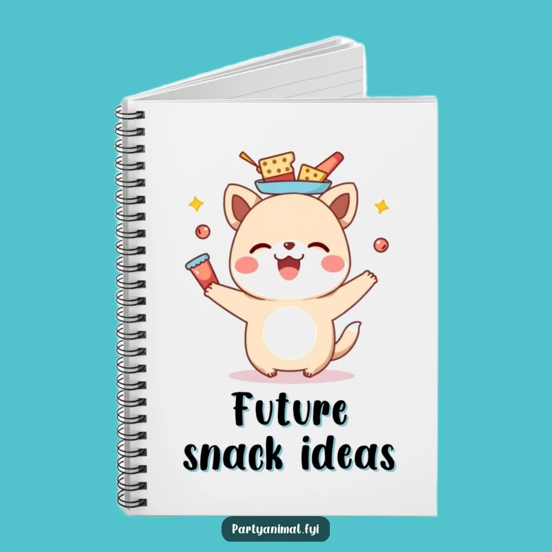 Funny Snack Balancing Animal Notebook - Jot Down Your Snack Ideas!