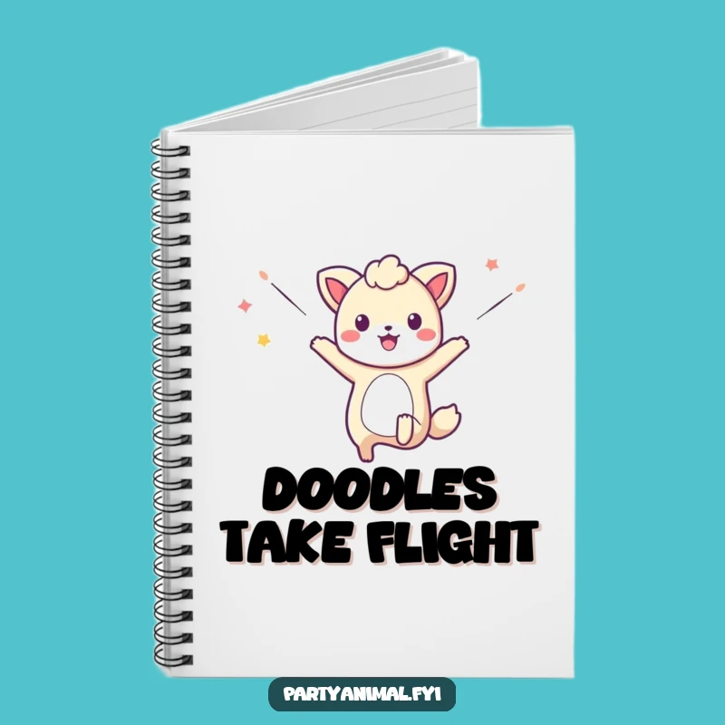 Jot Down Fun: Funny Jumping Animal Streamer Notebook