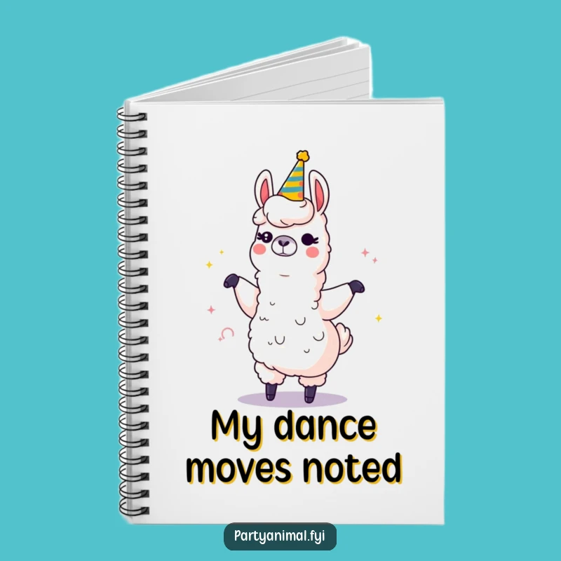 Funny Llama Dancing Notebook - Sparkling Fiesta Journal & Gift