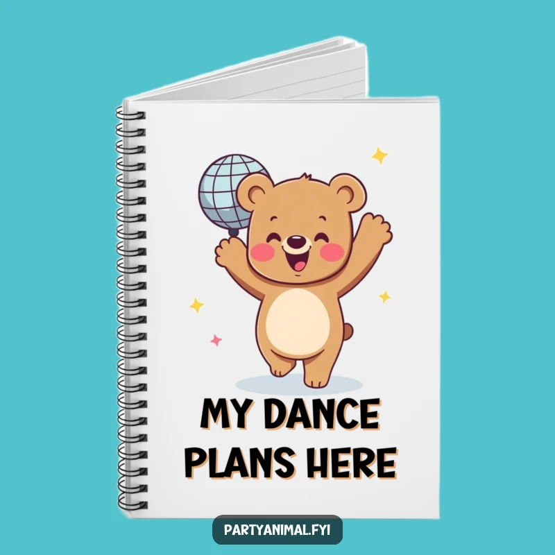 Funny Dancing Bear Disco Ball Notebook - Hilarious Journal for Groovy Ideas