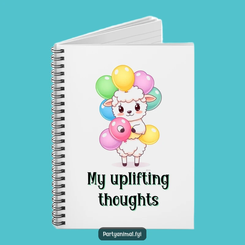 Funny Sheep Balloon Notebook: Jot Down Joyful Thoughts