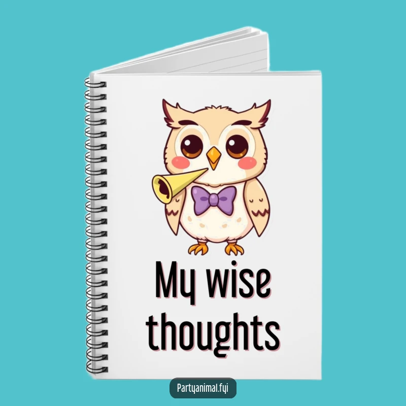 Funny Owl Party Notebook - Bow Tie Journal, Scholarly Funny Gift for Ideas