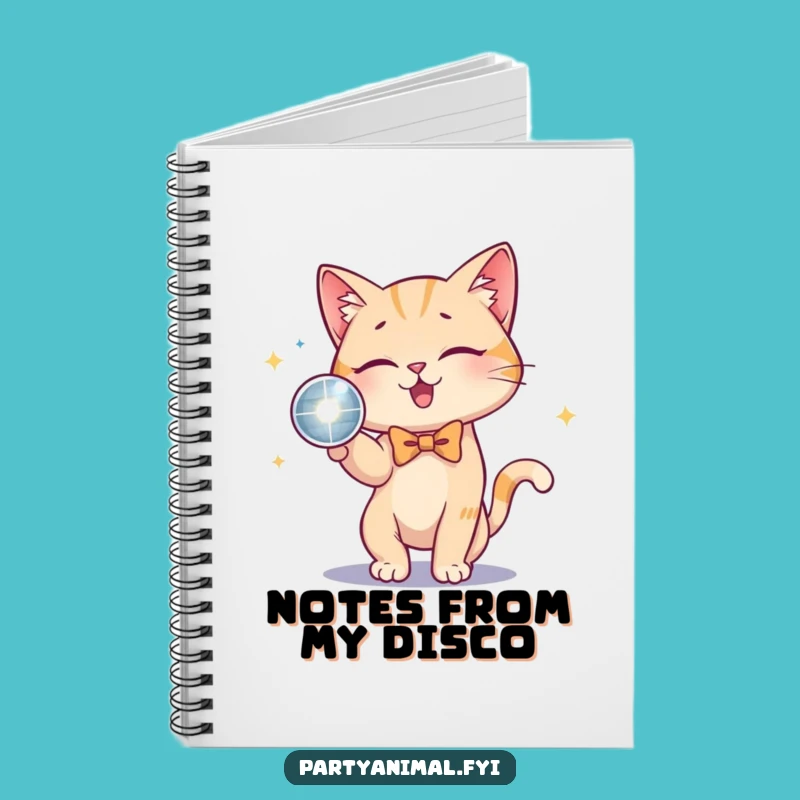 Funny Cat Bow Tie Disco Ball Notebook: Stylish Journal & Cat Lover, Terrific Funny Gift!